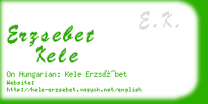 erzsebet kele business card